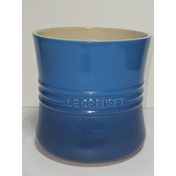 Le Creuset Utensil Crock 2.4L Marsella Stoneware Utensil Holder Ombre Blue - Picture 1 of 6